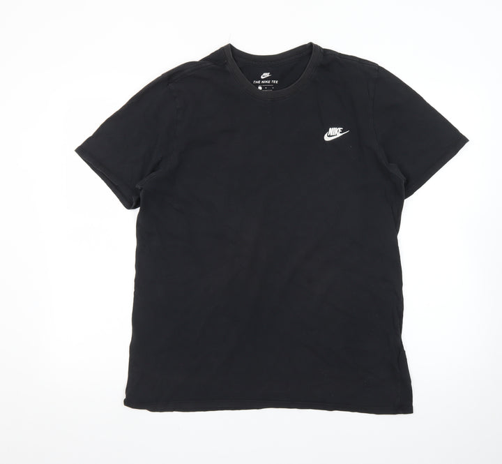 Nike Men's Black Short Sleeve Crew Neck Cotton Athletic T-Shirt L