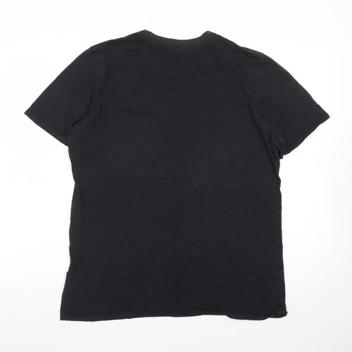 Nike Men's Black Short Sleeve Crew Neck Cotton Athletic T-Shirt L