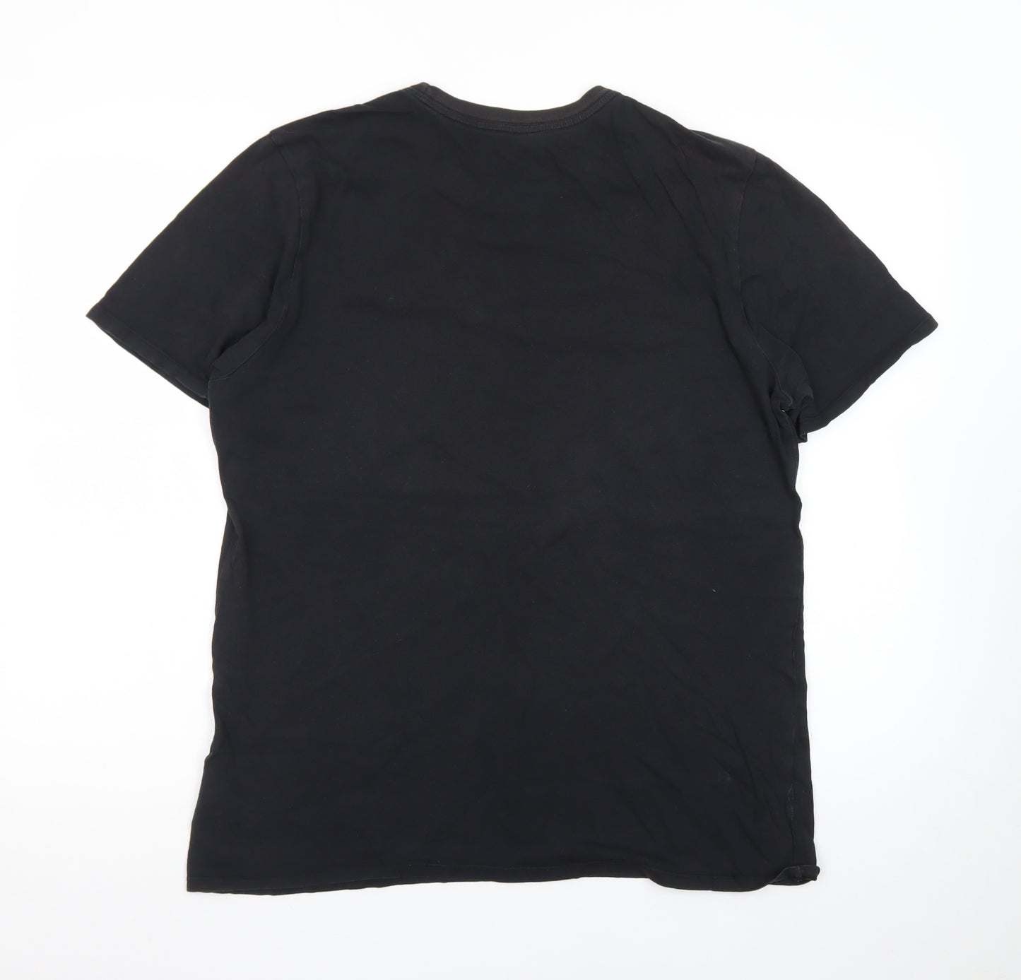 Nike Men's Black Short Sleeve Crew Neck Cotton Athletic T-Shirt L