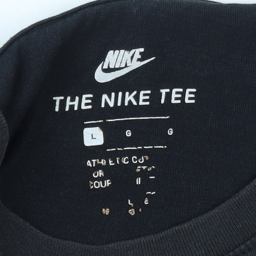 Nike Men's Black Short Sleeve Crew Neck Cotton Athletic T-Shirt L
