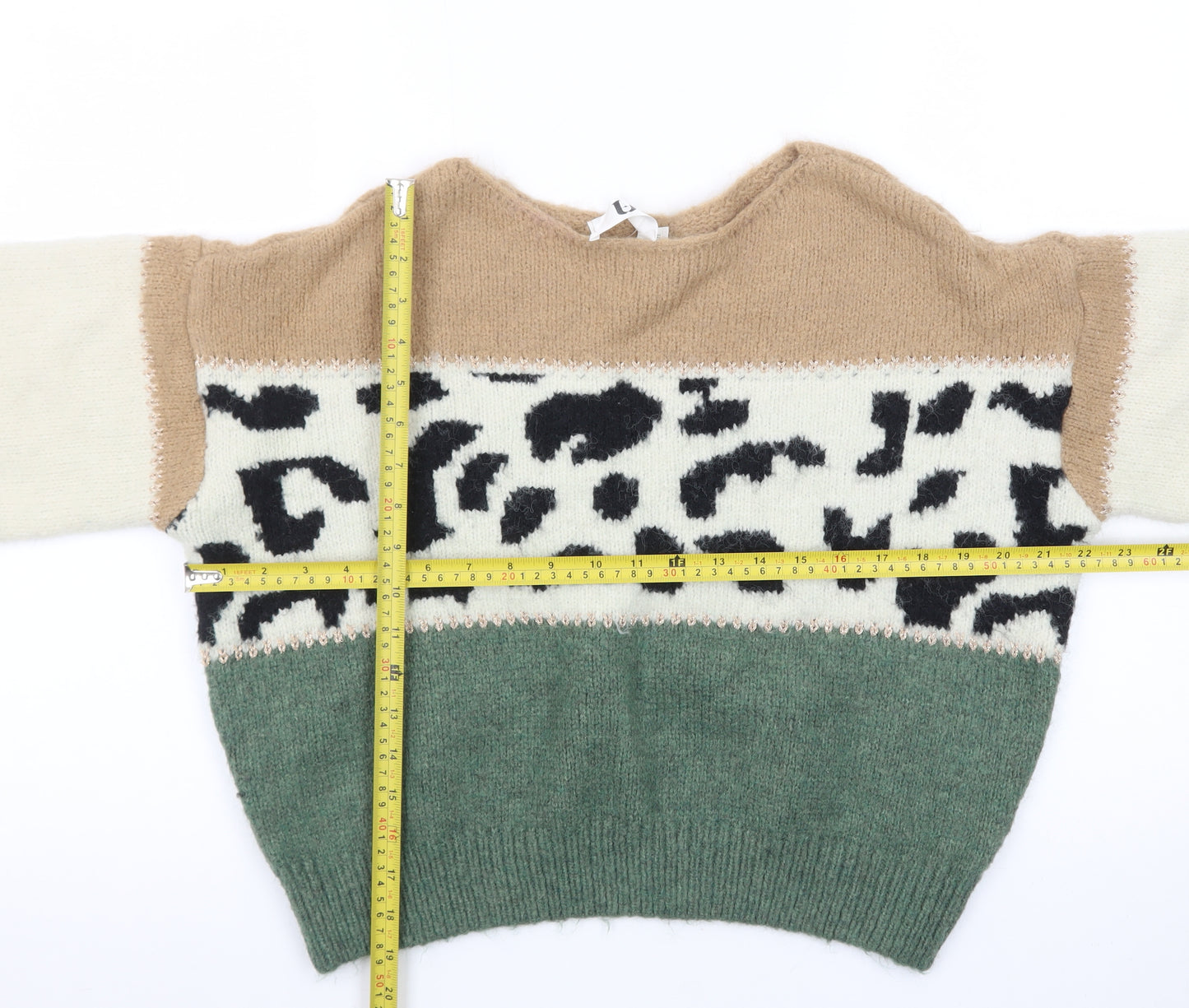 U Womens Multicoloured Animal Print Pullover Jumper One Size