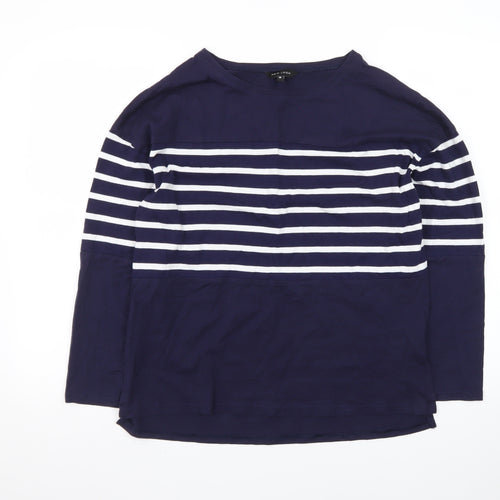 New Look Womens Blue Striped Long Sleeve Crew Neck Jumper Size 14