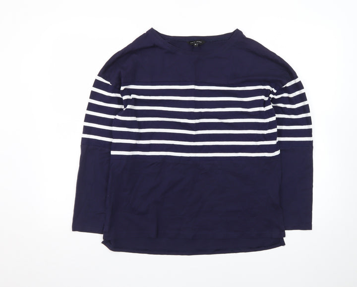 New Look Womens Blue Striped Long Sleeve Crew Neck Jumper Size 14