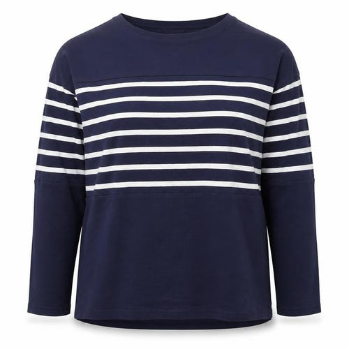 New Look Womens Blue Striped Long Sleeve Crew Neck Jumper Size 14