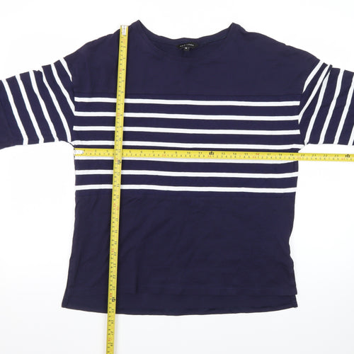 New Look Womens Blue Striped Long Sleeve Crew Neck Jumper Size 14