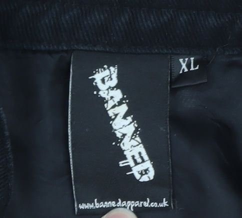 Banned Apparel Men’s Black XL Cotton Motorcycle Jacket
