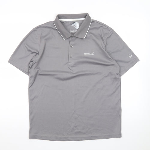Regatta Mens Grey Short Sleeve Quick Dry Polo Shirt M