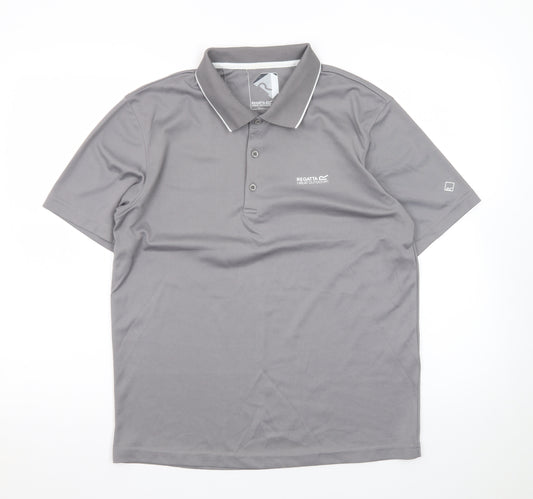 Regatta Mens Grey Short Sleeve Quick Dry Polo Shirt M