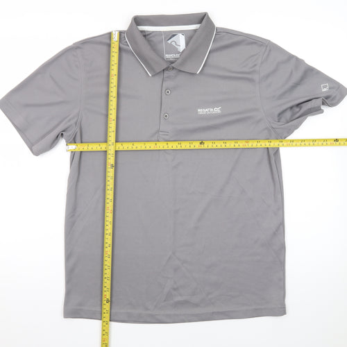 Regatta Mens Grey Short Sleeve Quick Dry Polo Shirt M