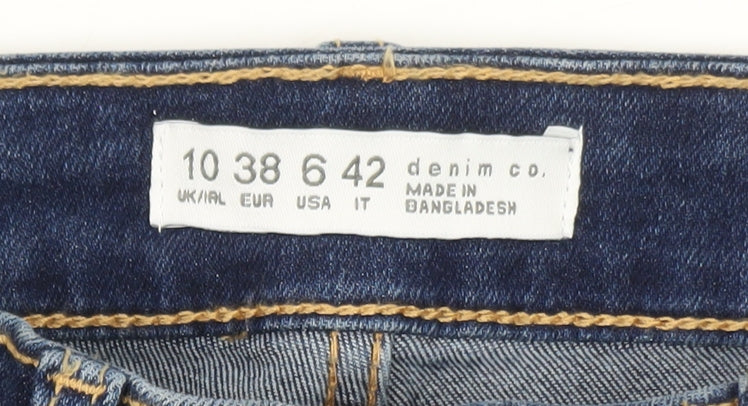 Denim Co Womens Blue Denim Bermuda Shorts Size 10 UK 5-Pocket Design