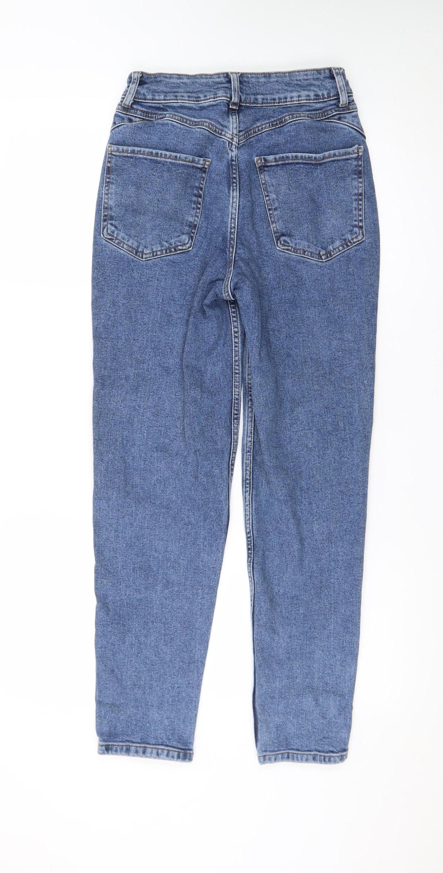 Primark Women Blue Size 8 High Rise Mom Jeans Denim Co