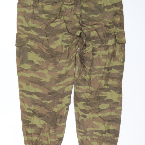 Helium London Men's Green Camouflage Cargo Trousers XL