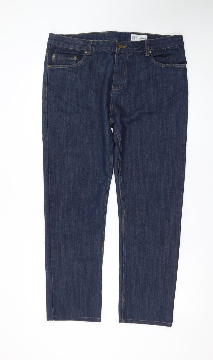 Denim Co. Women’s Blue Slim Fit Straight Jeans W36 L32
