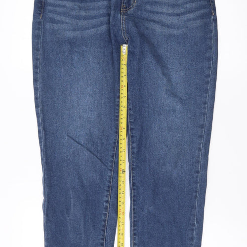 Tu Women’s Blue Relaxed Fit Mid Rise Boyfriend Jeans Size 12