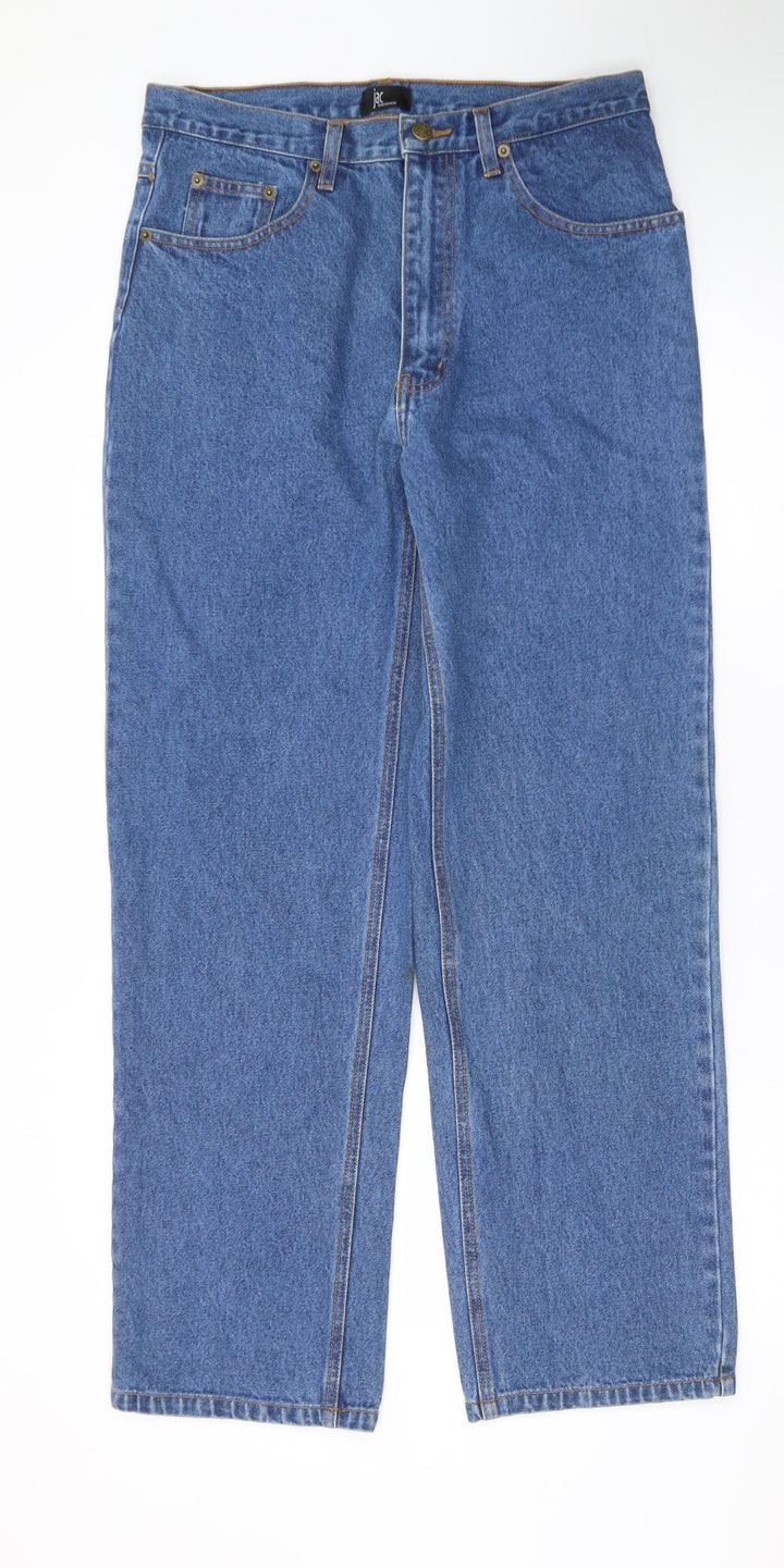 Jac Mens Blue Straight Leg Denim Jeans W32 L31 Regular Fit
