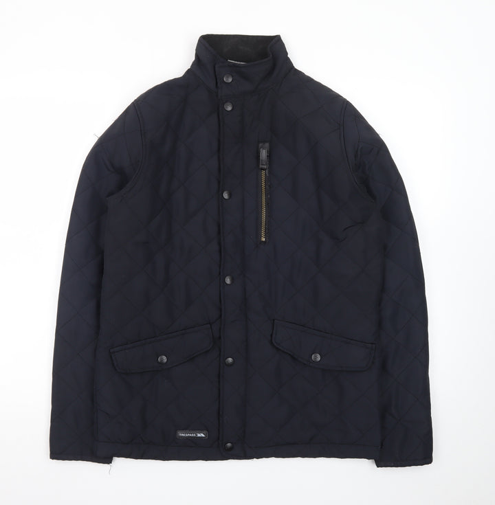 Trespass Men's Black Quilted Mid-Length Jacket XXS