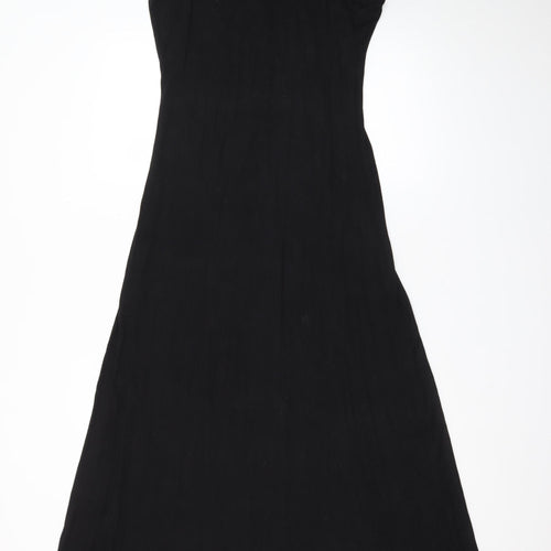 New Look Women’s Black Long Tank Dress Size 14 Sleeveless Stretch