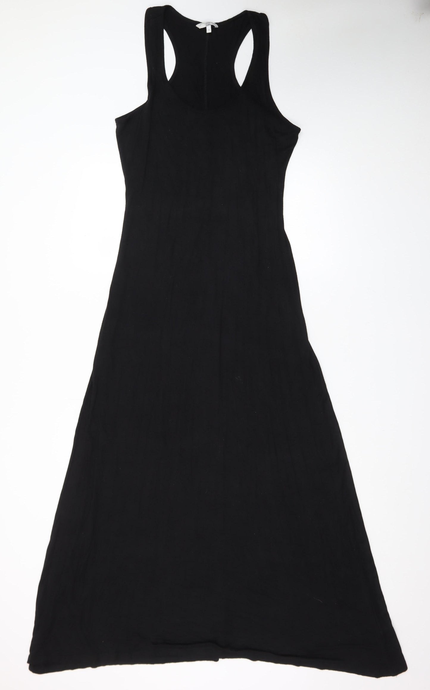 New Look Women’s Black Long Tank Dress Size 14 Sleeveless Stretch
