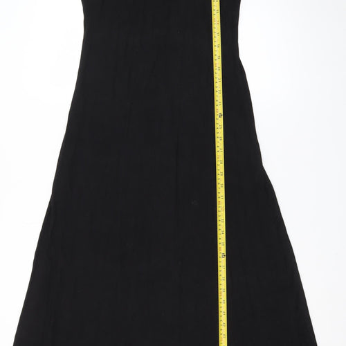 New Look Women’s Black Long Tank Dress Size 14 Sleeveless Stretch