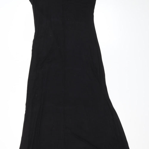 New Look Women’s Black Long Tank Dress Size 14 Sleeveless Stretch