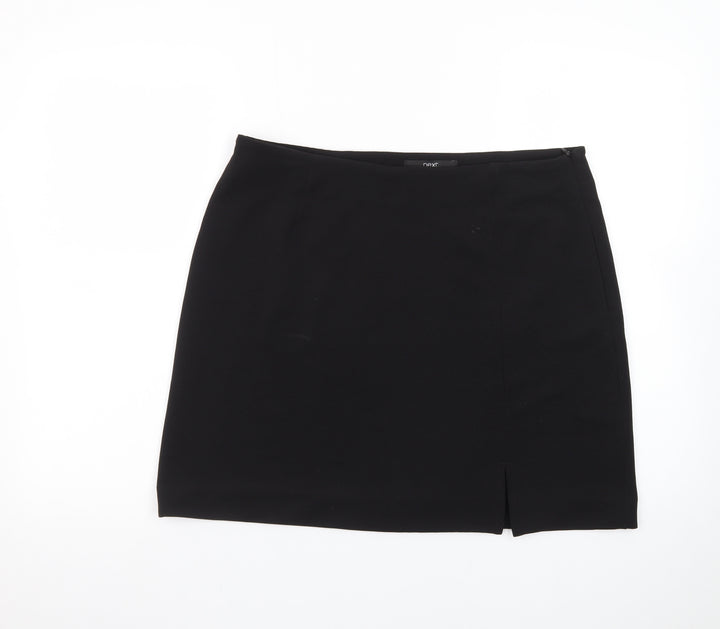 Next Women's Black Size 16 Pencil Skirt Stretch Knee Length