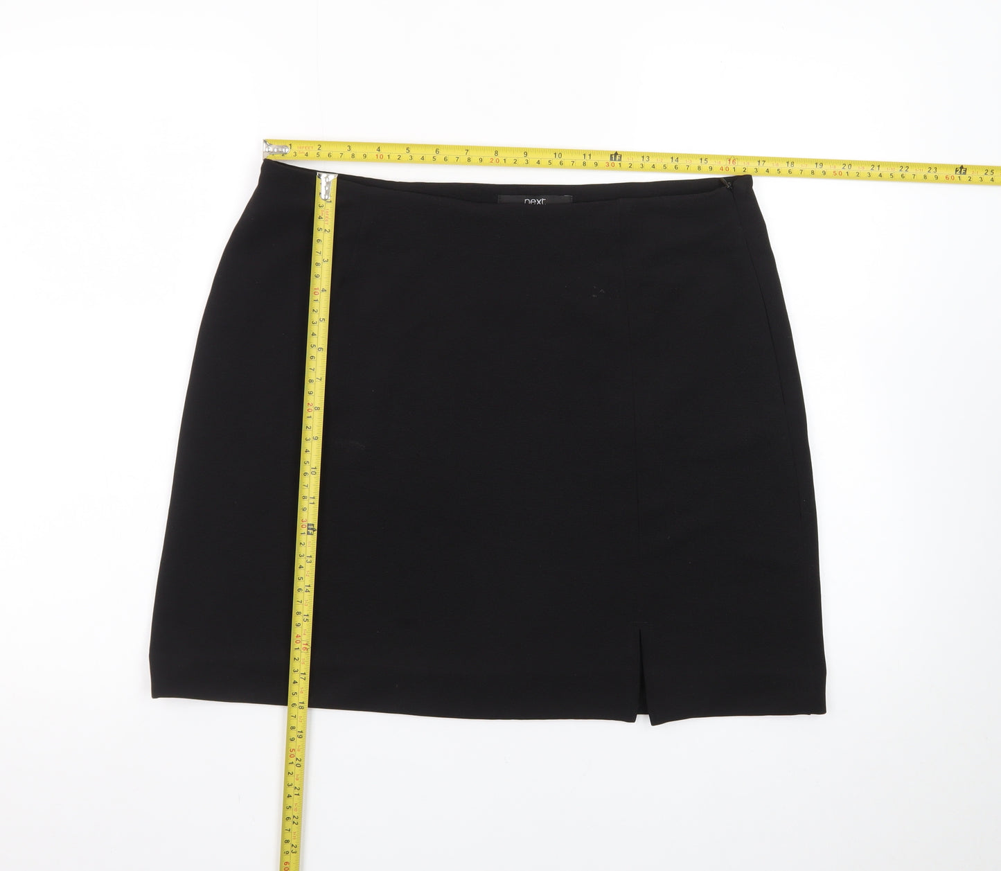 Next Women's Black Size 16 Pencil Skirt Stretch Knee Length