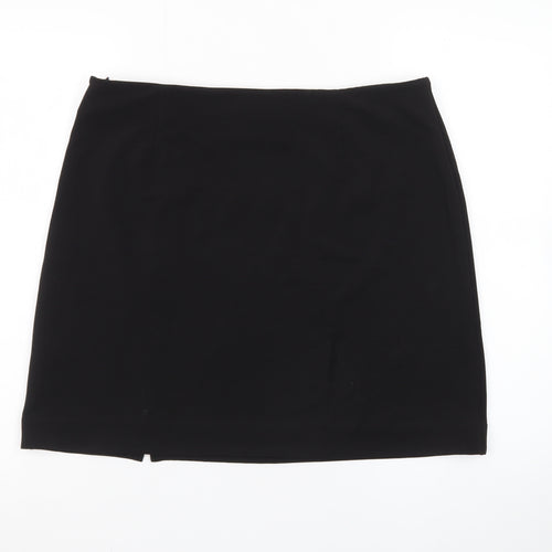 Next Women's Black Size 16 Pencil Skirt Stretch Knee Length