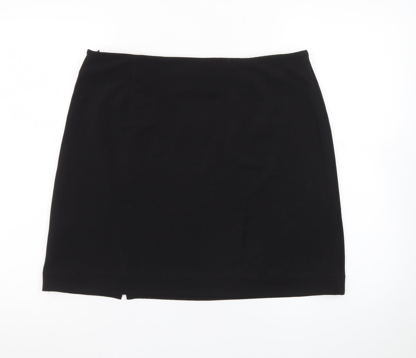 Next Women's Black Size 16 Pencil Skirt Stretch Knee Length