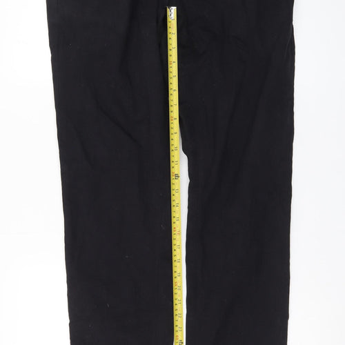 Zara Man Black Cotton Chino Trousers Mens 32 Regular Fit