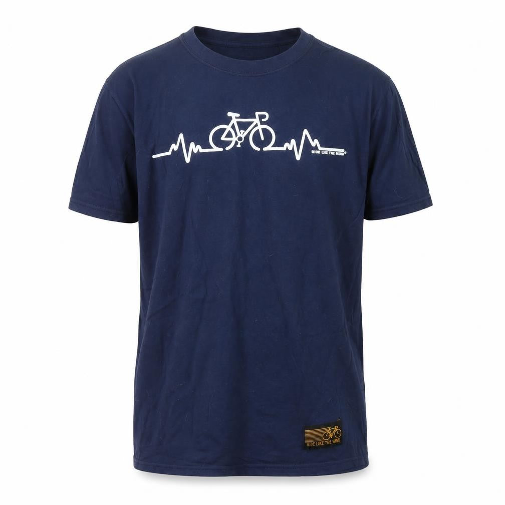 Ride Like The Wind Men's Blue Graphic Cycling T-Shirt Size M