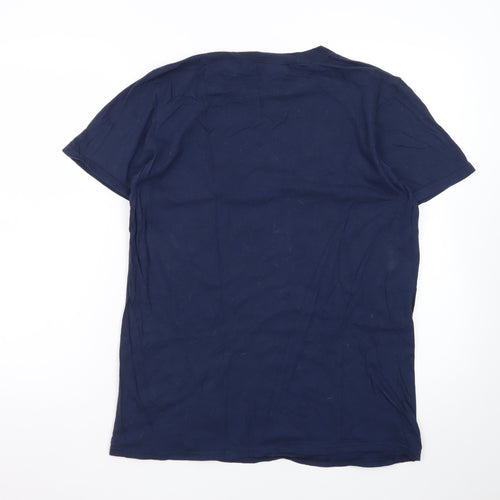 Ride Like The Wind Men's Blue Graphic Cycling T-Shirt Size M