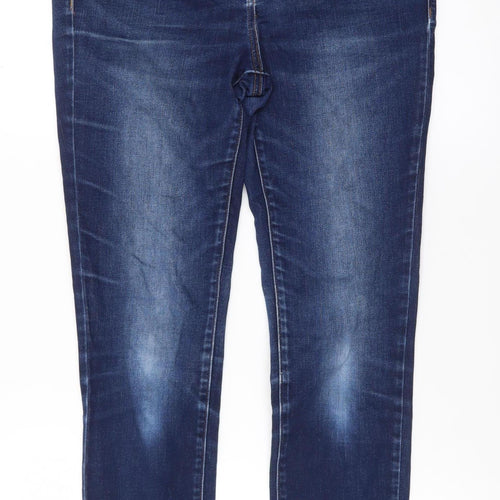 Next Women's Blue Skinny Jeans Size 10 Long Tall Stretch Denim