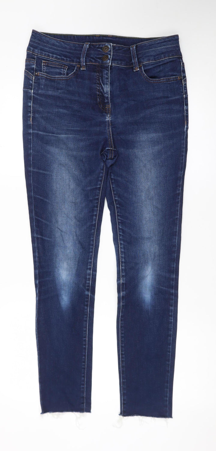 Next Women's Blue Skinny Jeans Size 10 Long Tall Stretch Denim