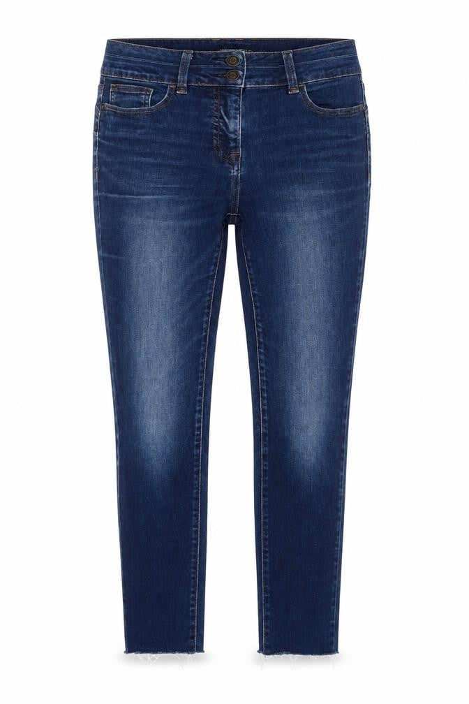 Front view of Next Women's Blue Skinny Jeans, size 10, Long Tall Stretch Denim