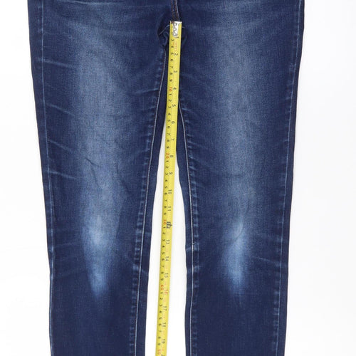 Next Women's Blue Skinny Jeans Size 10 Long Tall Stretch Denim