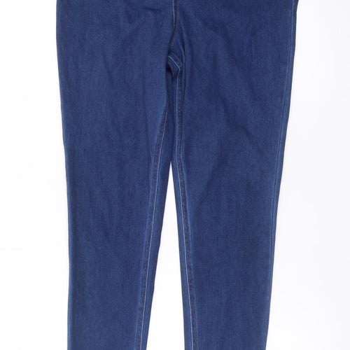 F&F Women Blue Skinny Jeans UK 12 Mid Rise Stretch Denim