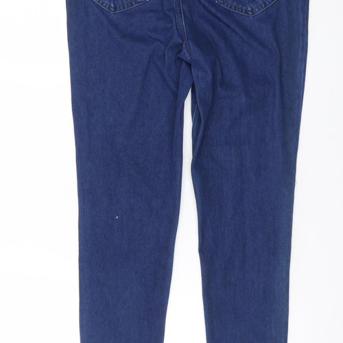 F&F Women Blue Skinny Jeans UK 12 Mid Rise Stretch Denim