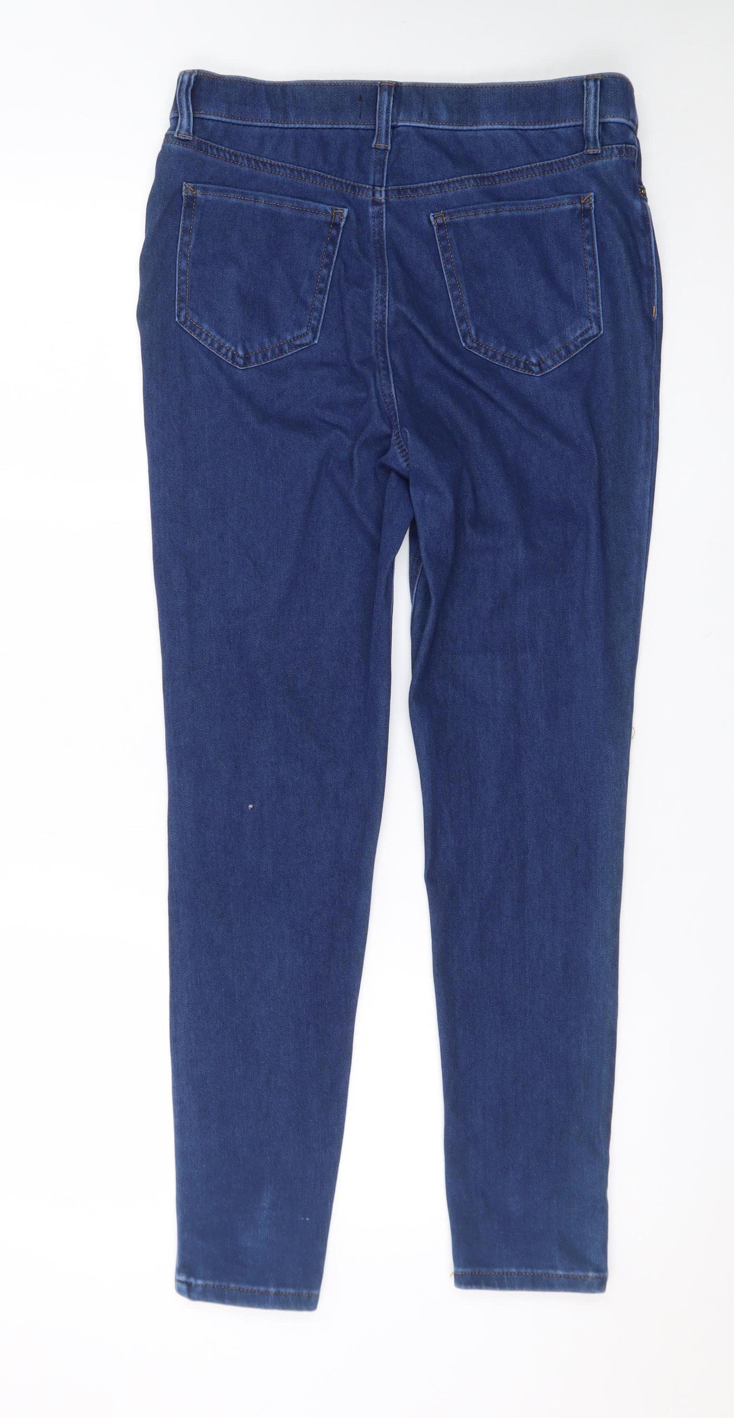 F&F Women Blue Skinny Jeans UK 12 Mid Rise Stretch Denim