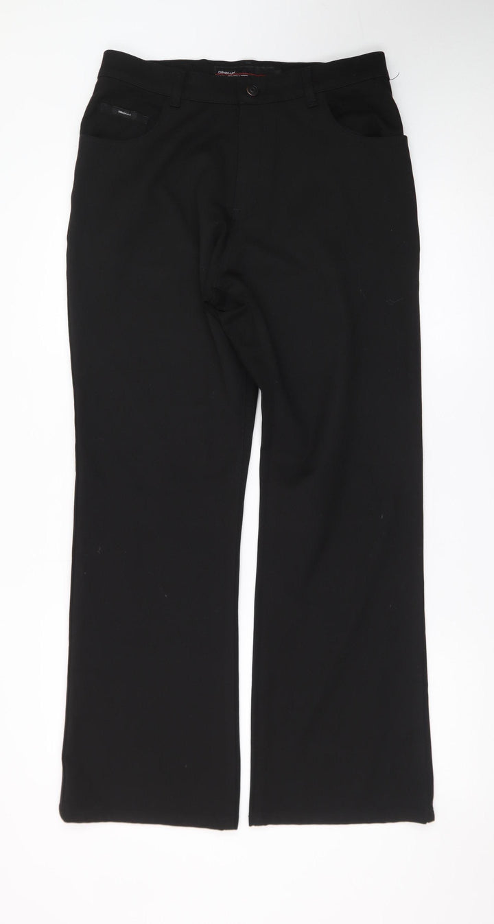 D2@D-Lux Men's Black Regular Fit Straight Jeans 32R