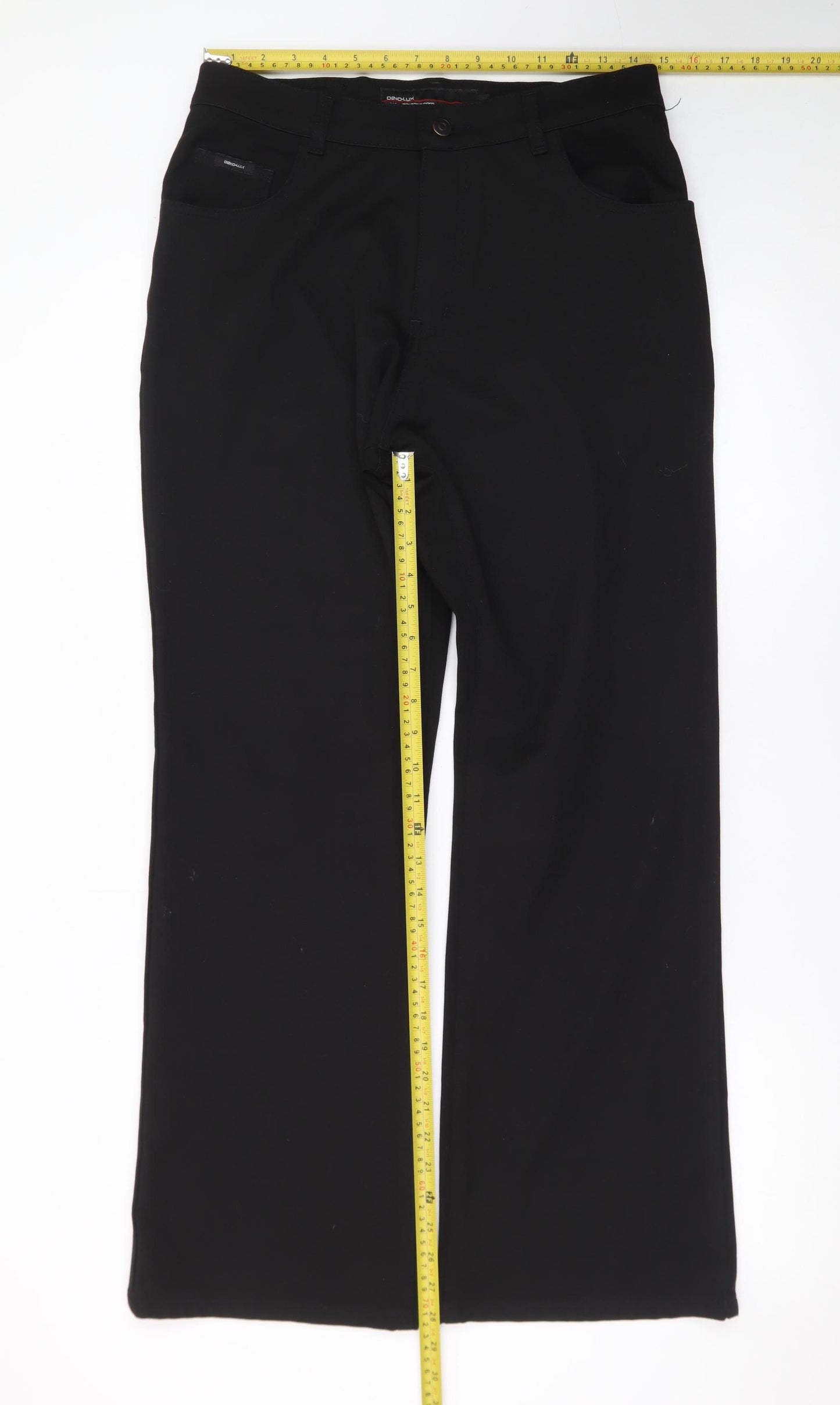 D2@D-Lux Men's Black Regular Fit Straight Jeans 32R