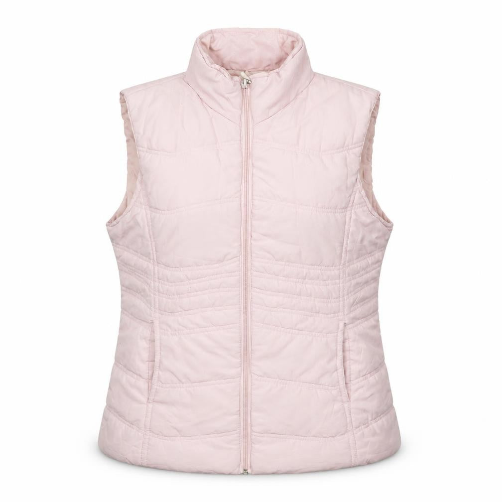 Paul Berman Womens Pink Puffer Waistcoat Size 12 Quilted Zip Lightweight