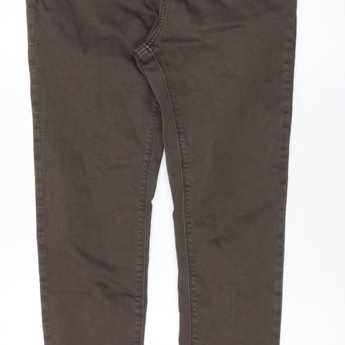 Primark Women Brown Skinny Jeans Size 12 High Rise Denim Co