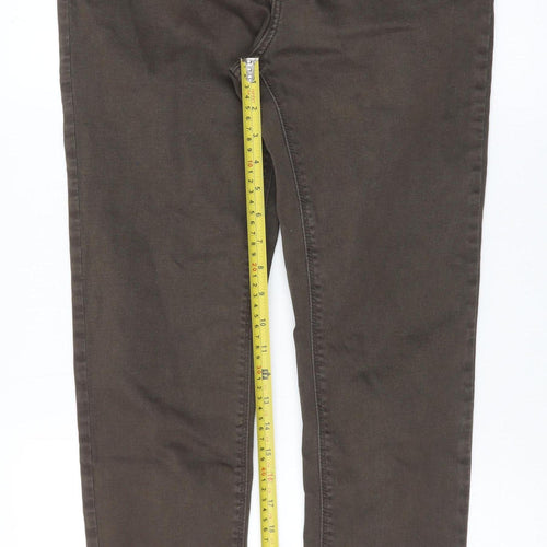 Primark Women Brown Skinny Jeans Size 12 High Rise Denim Co
