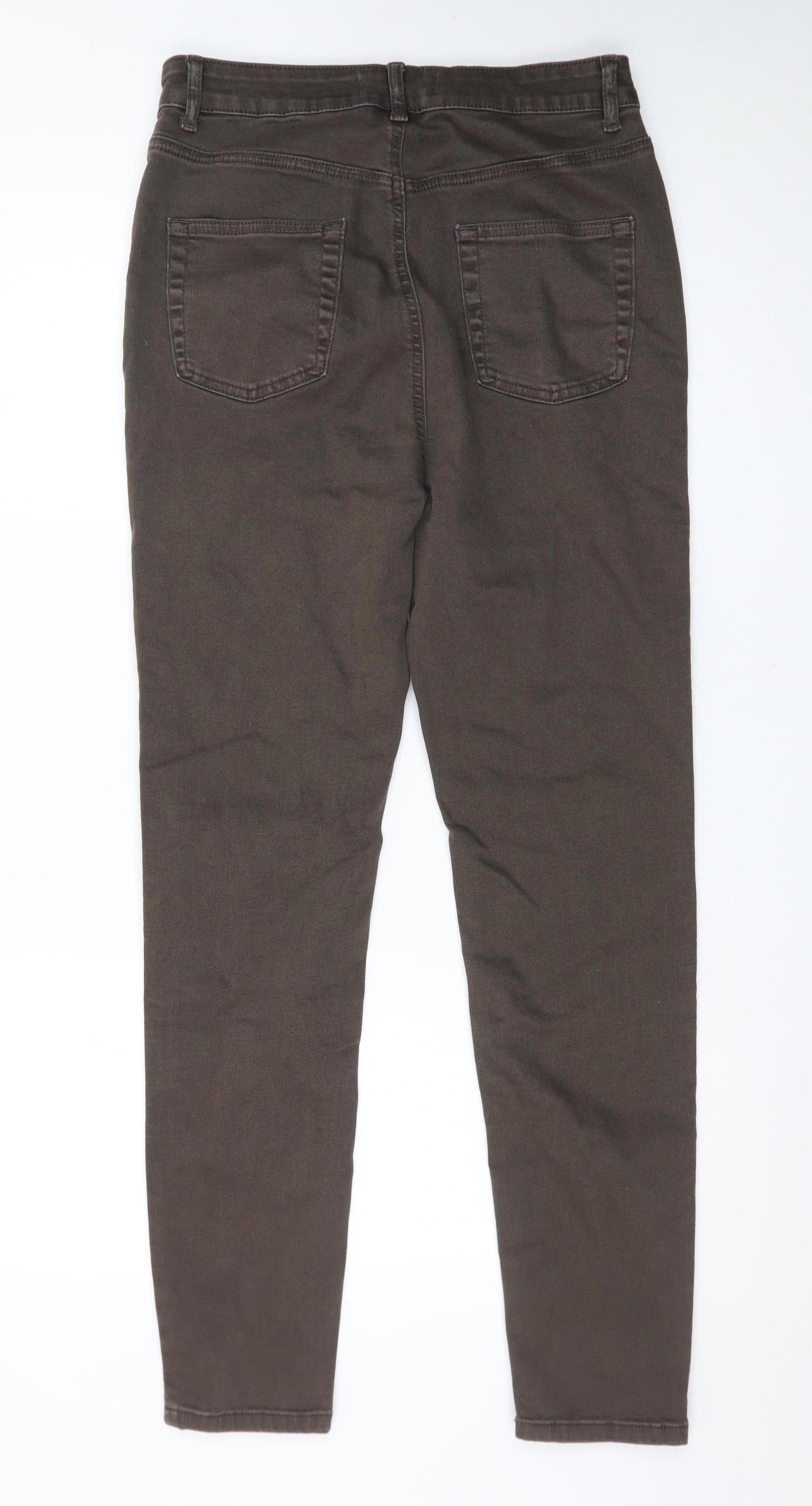 Primark Women Brown Skinny Jeans Size 12 High Rise Denim Co
