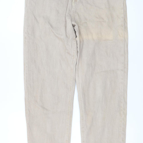 Primark Women’s Beige Straight Leg Jeans Size 10 Regular Fit