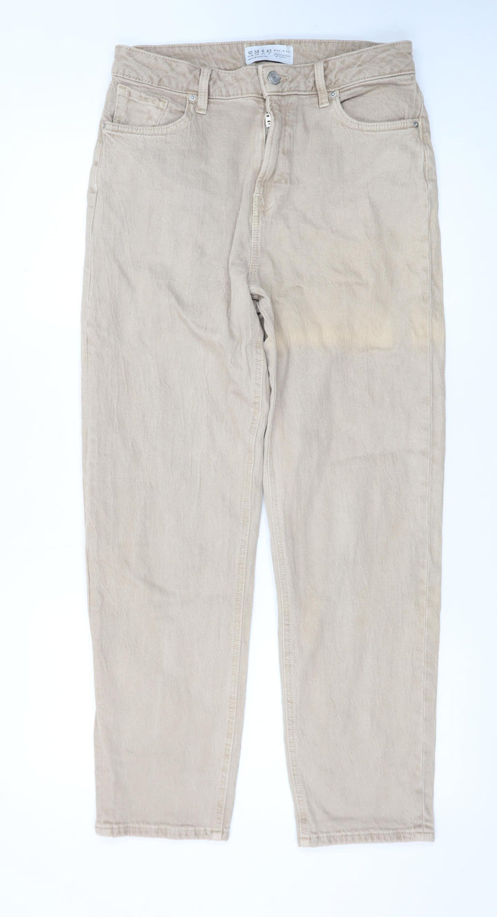 Primark Women’s Beige Straight Leg Jeans Size 10 Regular Fit