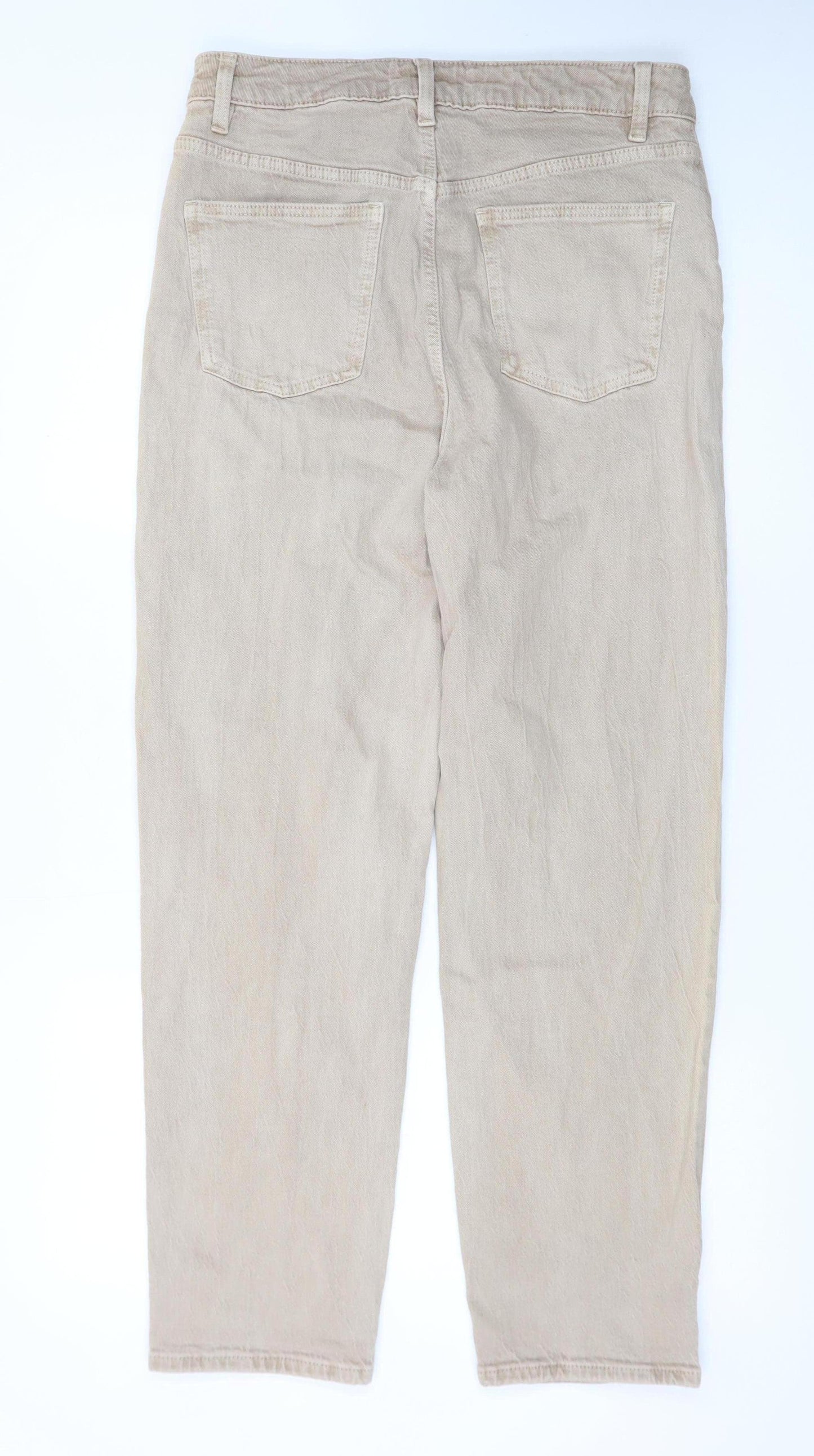Primark Women’s Beige Straight Leg Jeans Size 10 Regular Fit