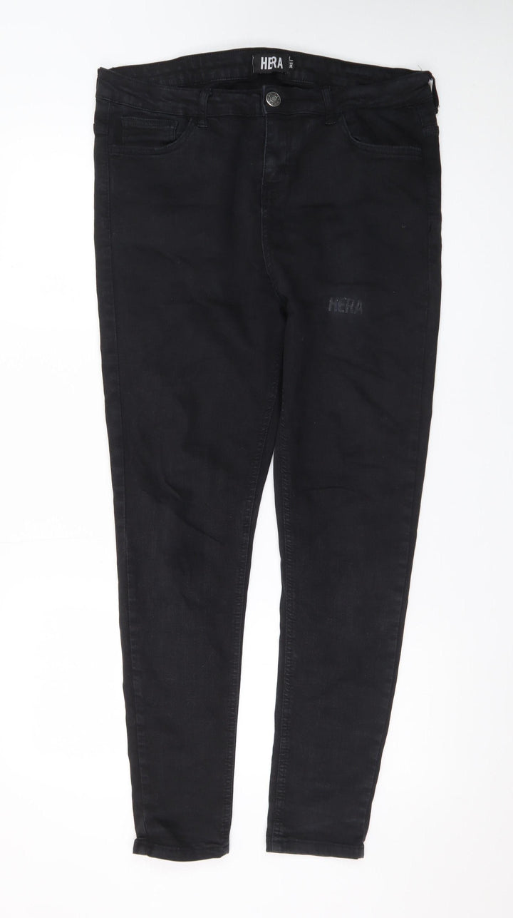 HERA Men’s Black 34S Slim Fit Skinny Jeans Denim Stretch