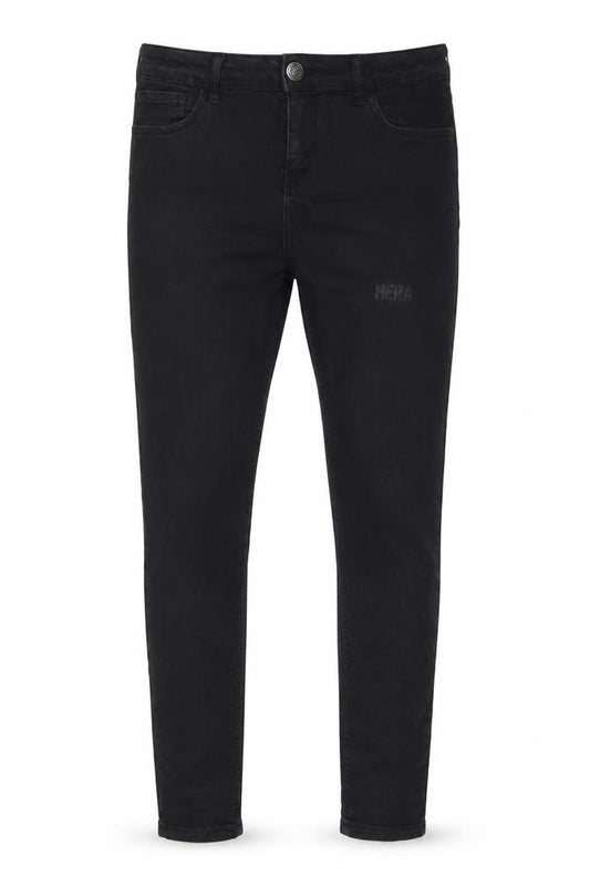 Front view of HERA Men’s Black 34S Slim Fit Skinny Jeans Denim Stretch