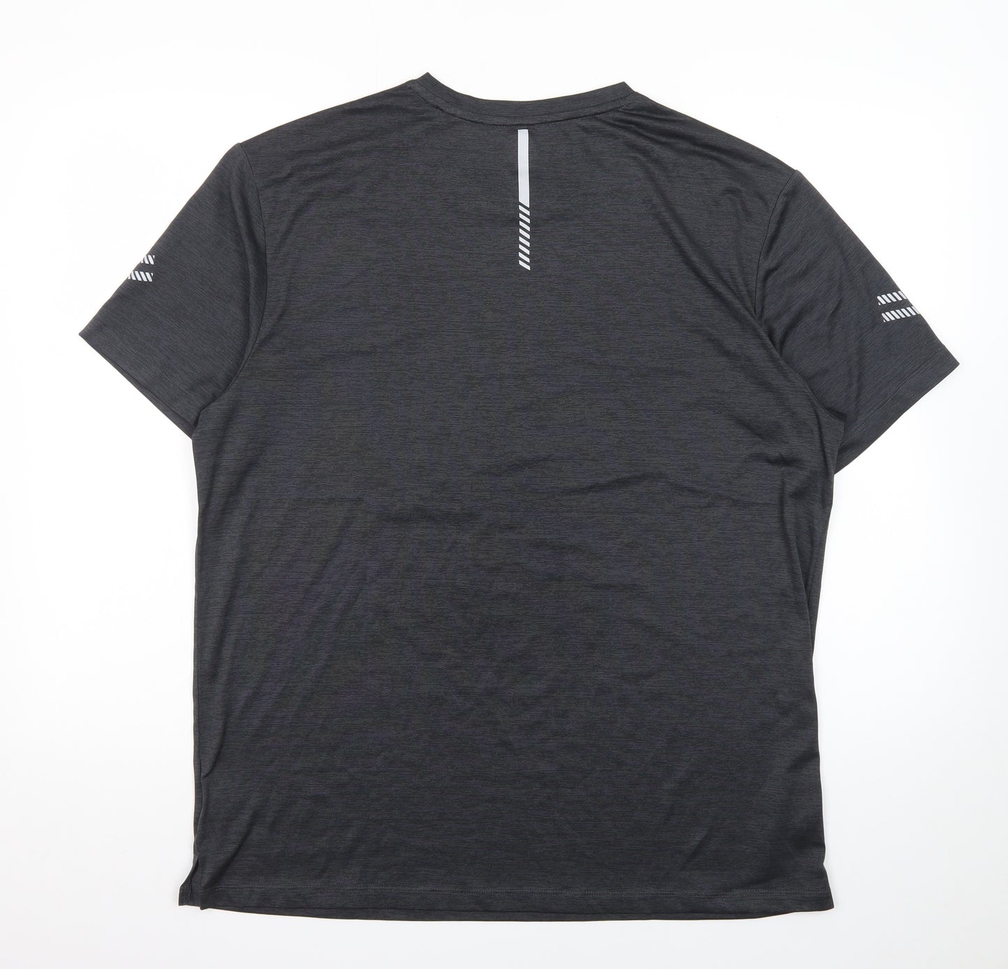 Next Mens Black Athletic Running T-Shirt L Lightweight Reflective